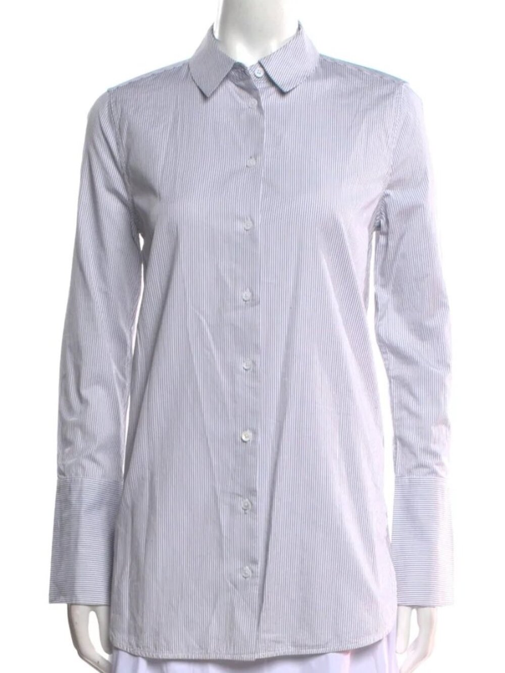 Equipment  Striped Long Sleeve Button-Up Top Size Medium